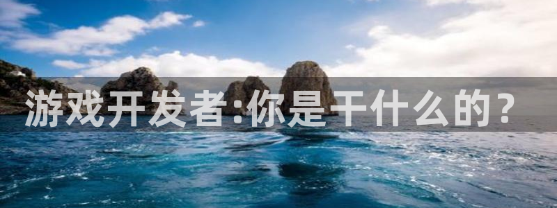顺盈娱乐平台主管联系方式：游戏开发者:你是干什么的？